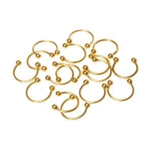 Toptan 316L Çelik Septum Smiley 3mm Top Boy: 1.2x10x3mm