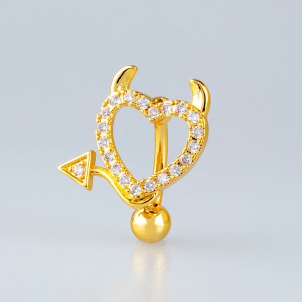 Piercing Ters Göbek Şeytan Kalp