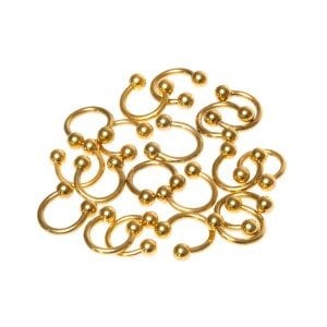 Toptan 316L Çelik Septum Smiley 3mm Top Boy: 1.2x6x3mm