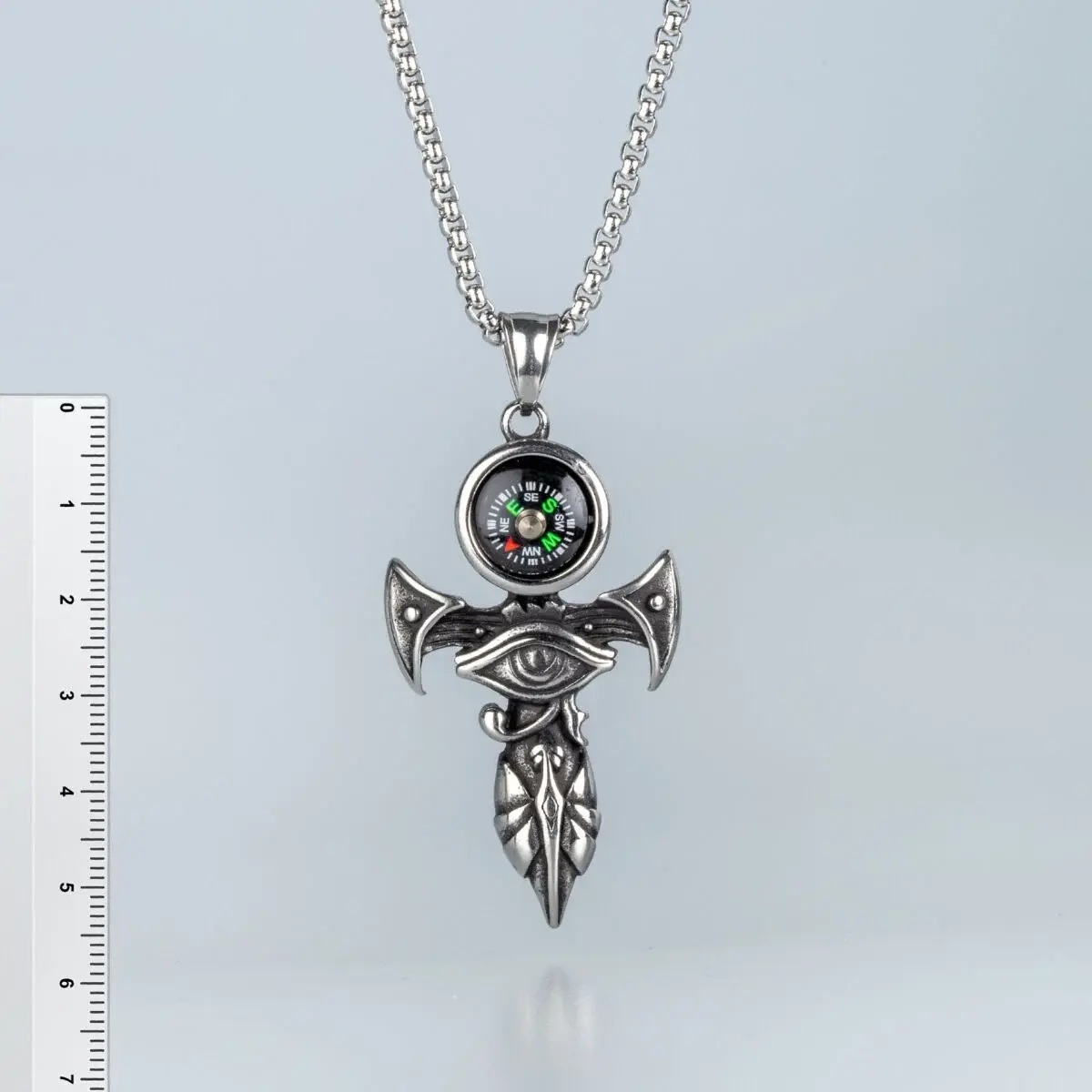 Toptan Pusula Gotik Çelik Erkek Kolye