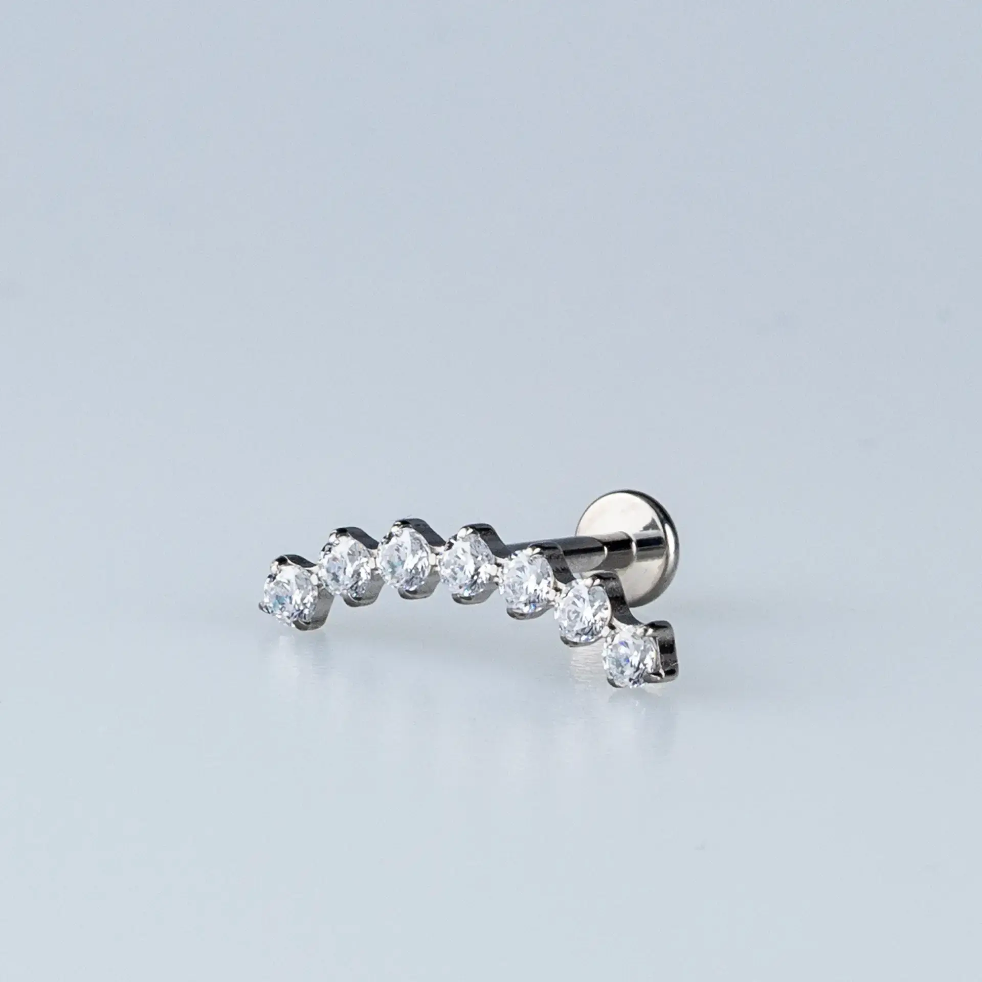 Piercing Titanyum Tragus Beyaz 8mm