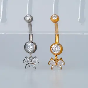Piercing G23 Titanyum Göbek Fashion Fiyonk Sarı