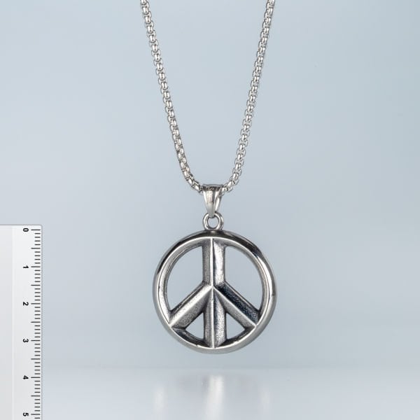 Steel Necklace Peace