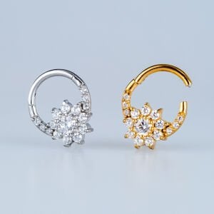 Piercing Çelik Halka Segment Çiçek