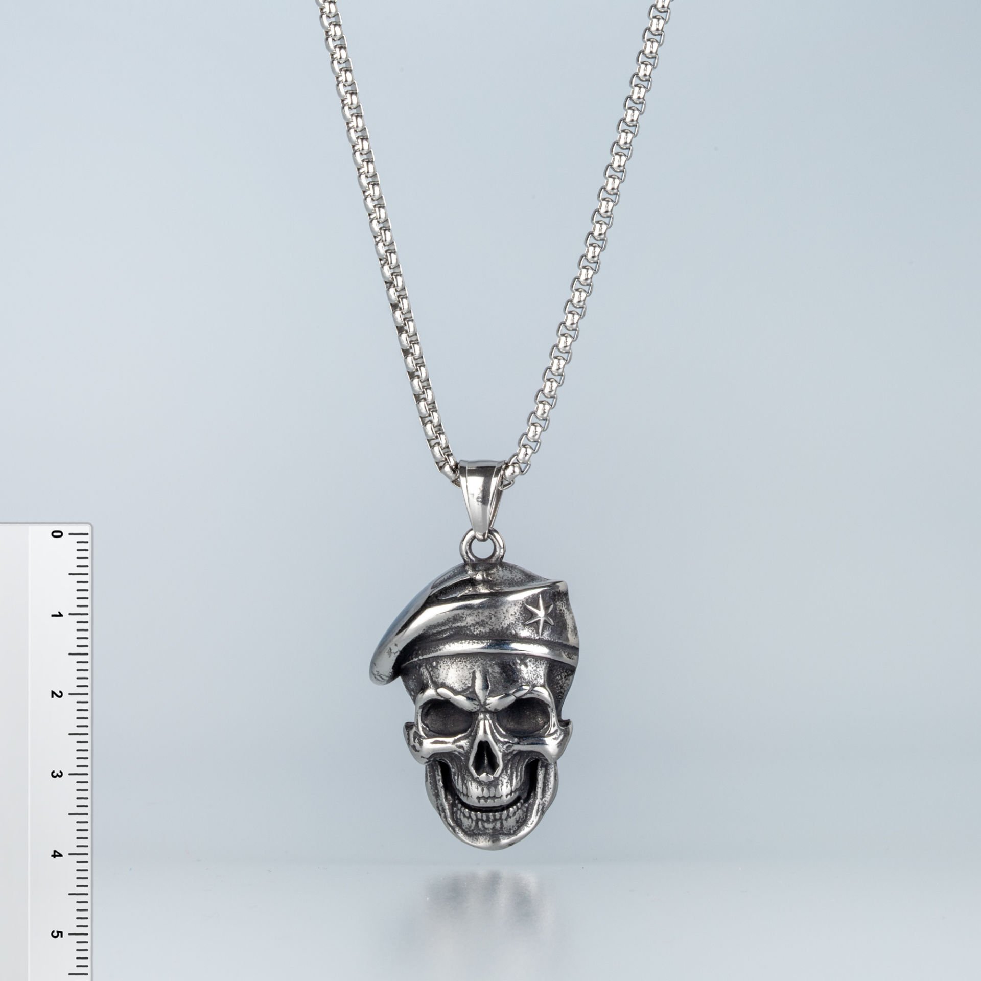 Steel Necklace Skull