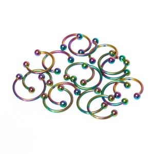 Toptan 316L Çelik Piercing Septum Smiley 3mm Top Boy: 1.2x10x3mm