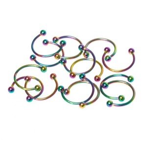 Toptan 316L Çelik Piercing Septum Smiley 3mm Top Boy: 1.2x12x3mm