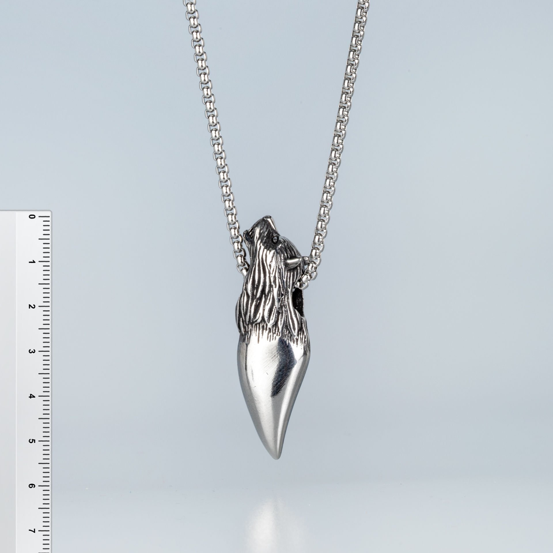 Çelik Kolye Kurt Diş