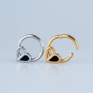 Piercing Çelik Halka Segment Kalp