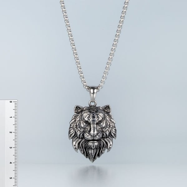Steel Necklace Lion