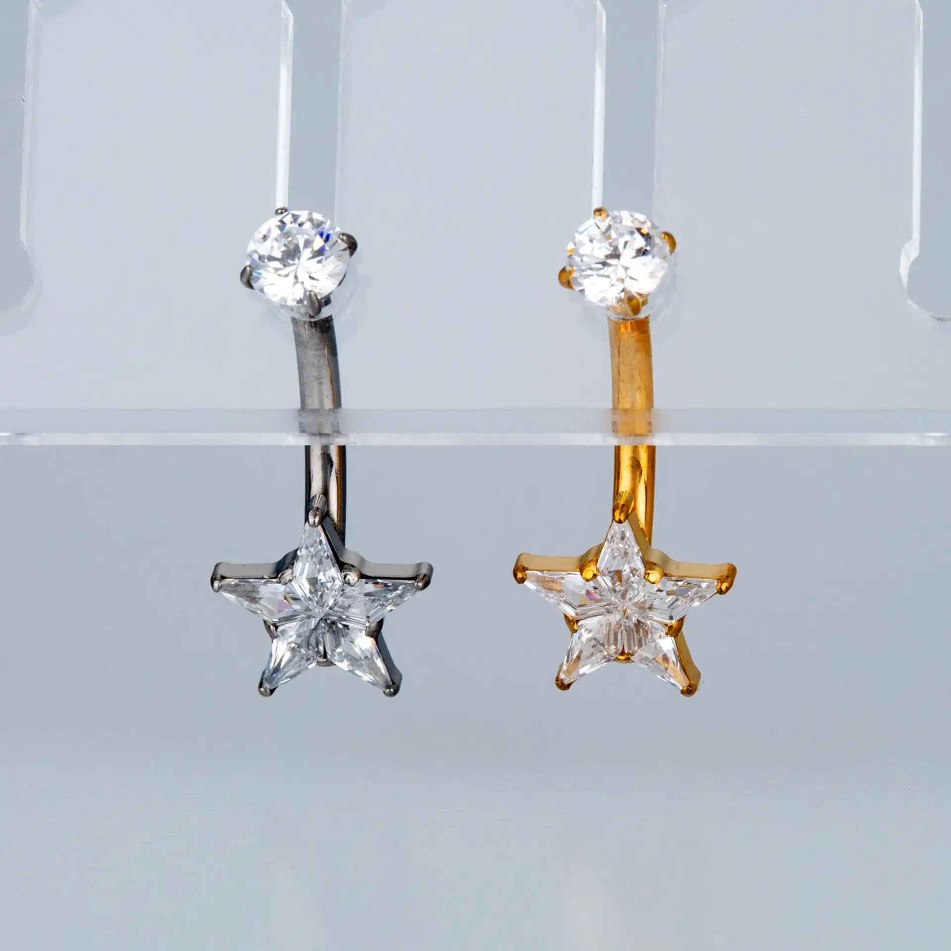 Piercing G23 Titanyum Göbek Fashion Yıldız Beyaz