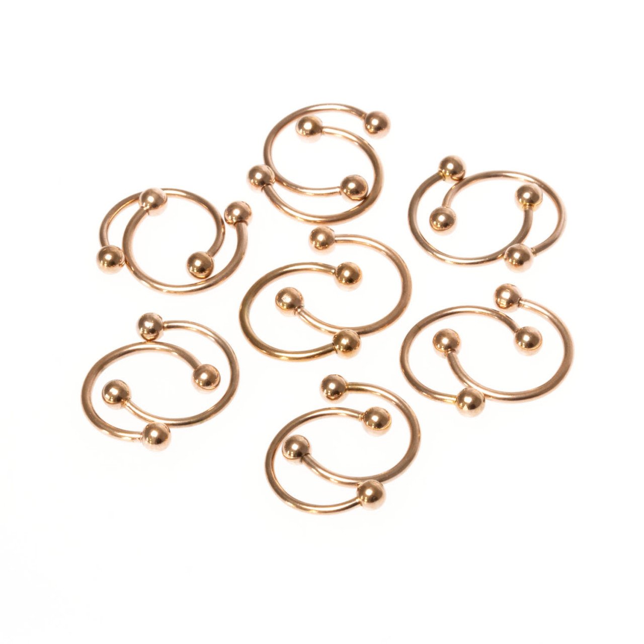 Toptan 316L Çelik Septum Smiley 3mm Top Boy: 1.2x10x3mm