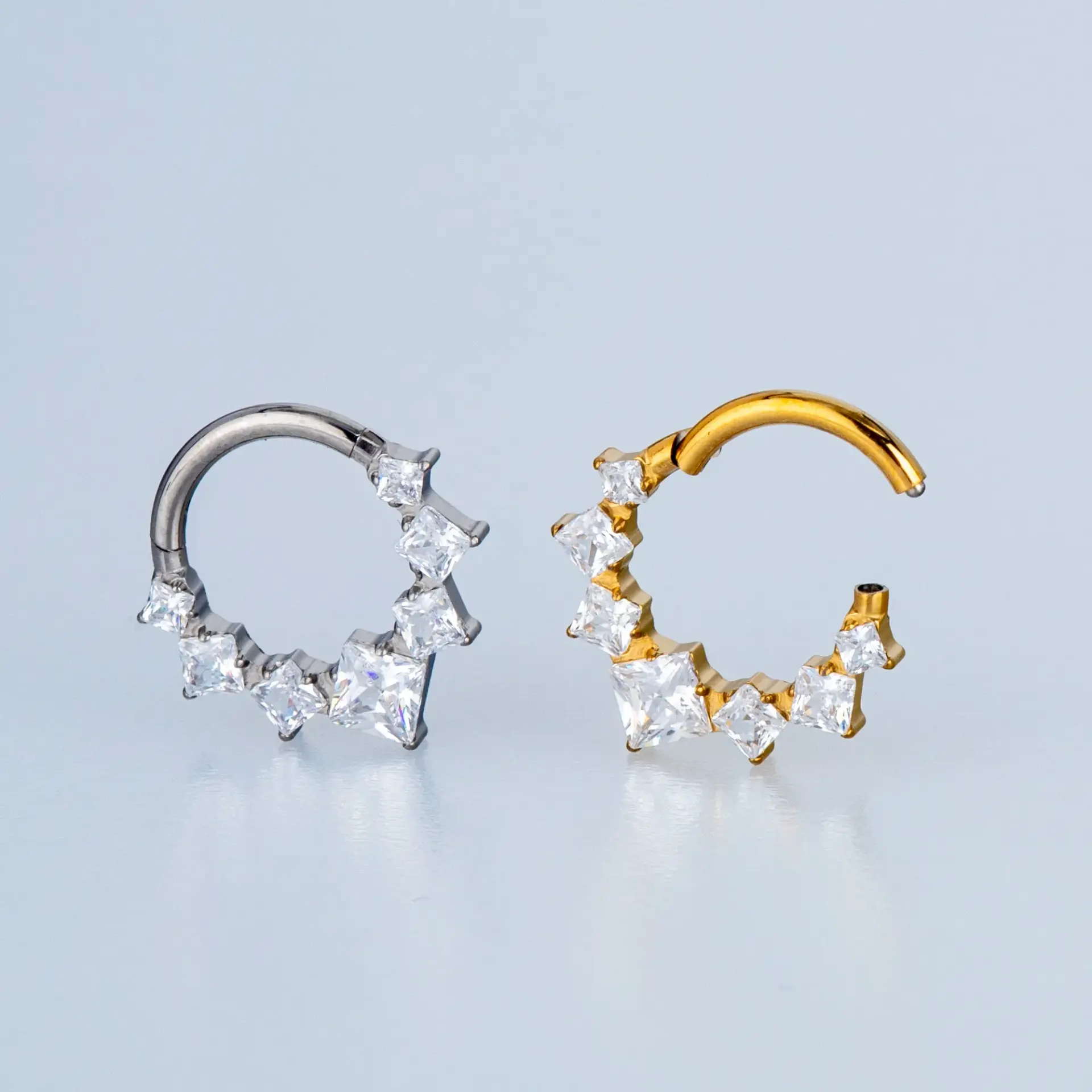 Piercing Titanyum Segment Halka Sarı 8mm