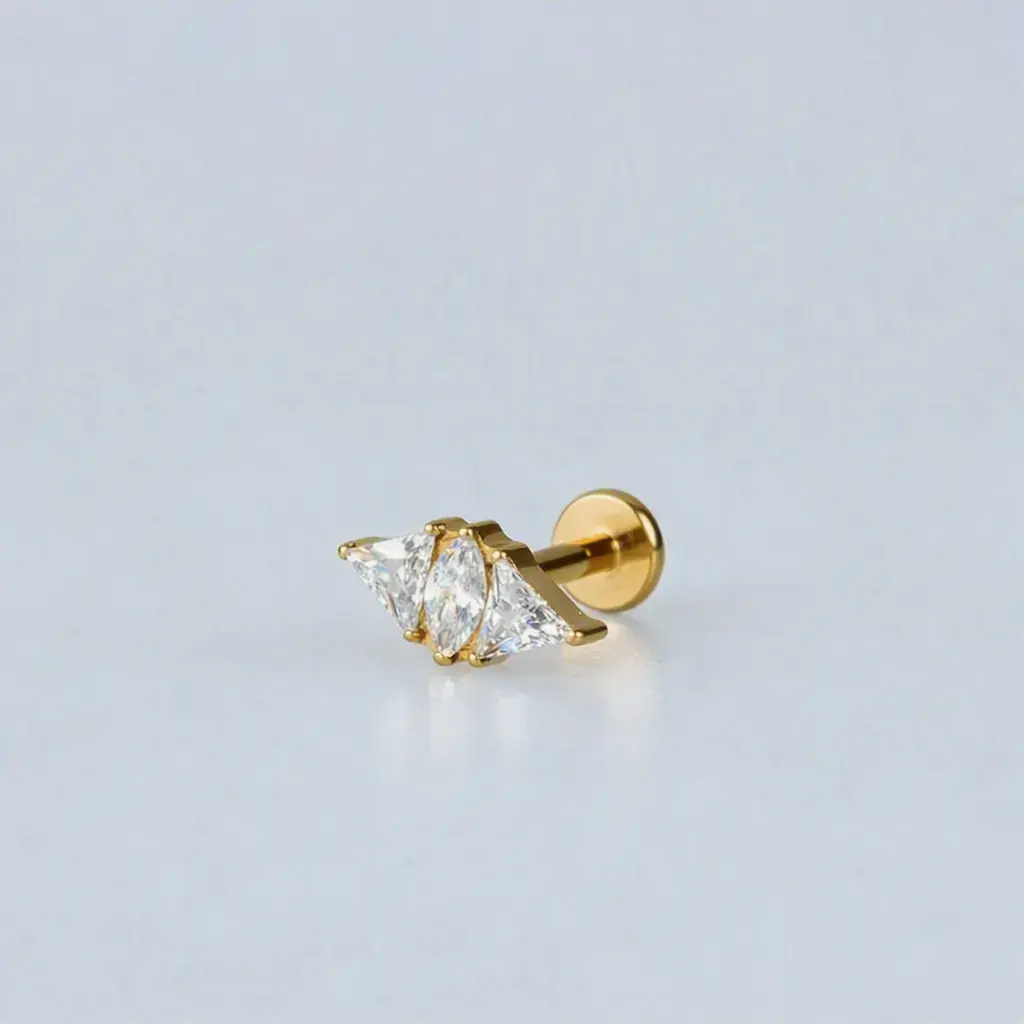 Piercing Titanyum Tragus Sarı 8mm
