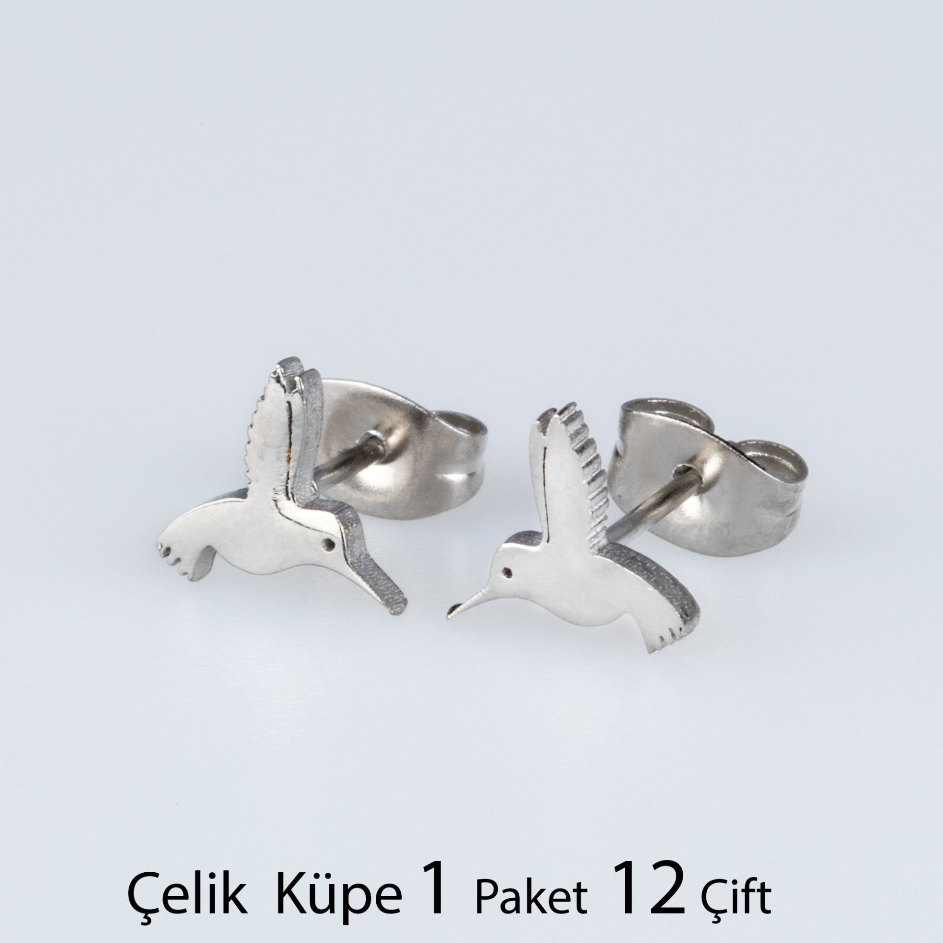 Steel Earring Bee Bird Package