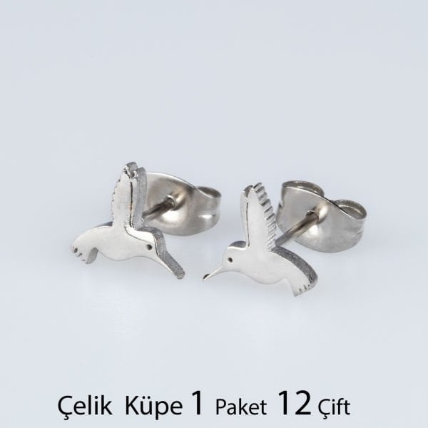 Steel Earring Bee Bird Package