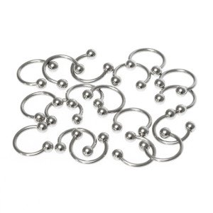 Toptan 316L Çelik Piercing Septum Smiley İlk Delim 3mm Top Boy: 1.2x10x3mm