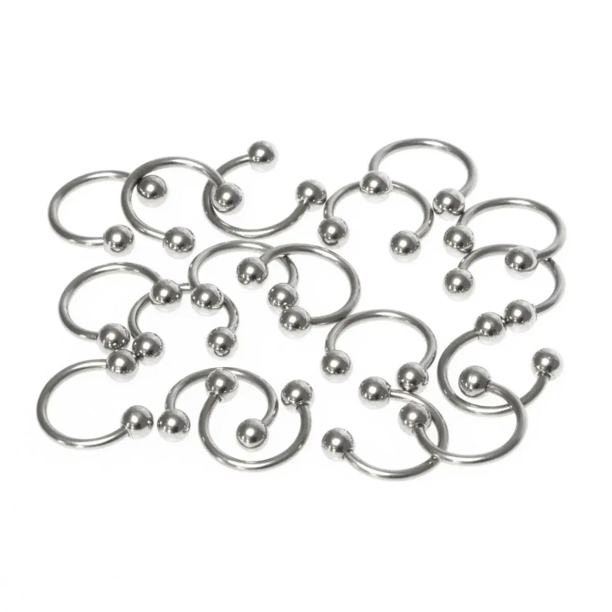 Toptan 316L Çelik İlk Delim Piercing Septum Smiley 3mm Top Çap: 6mm