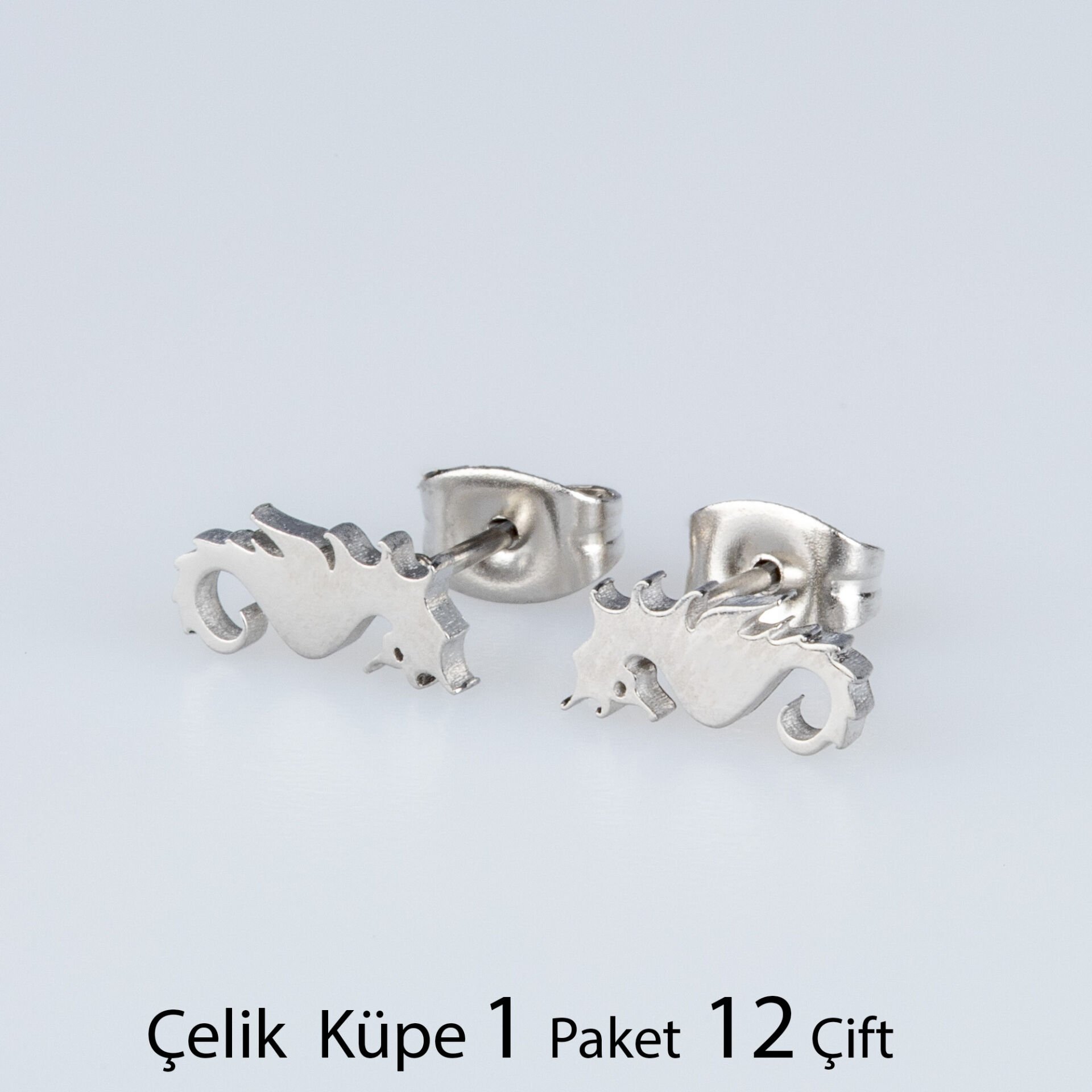 Steel Earring Sea Horse Package