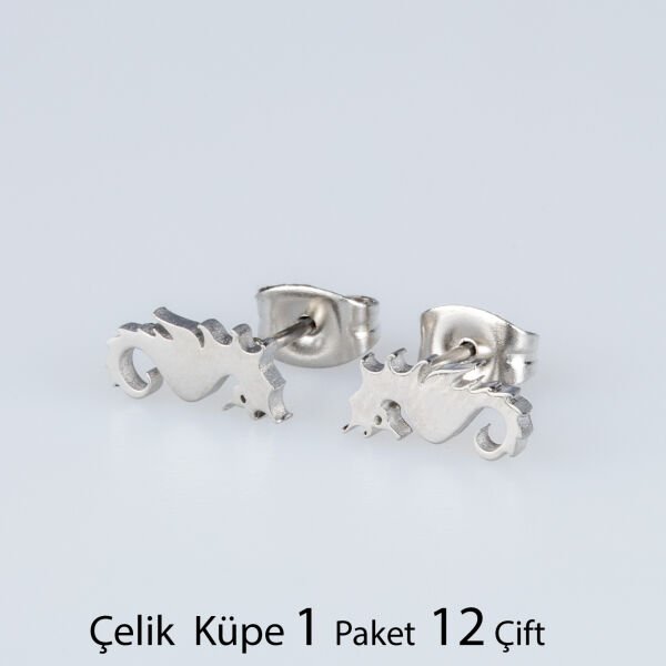 Steel Earring Sea Horse Package