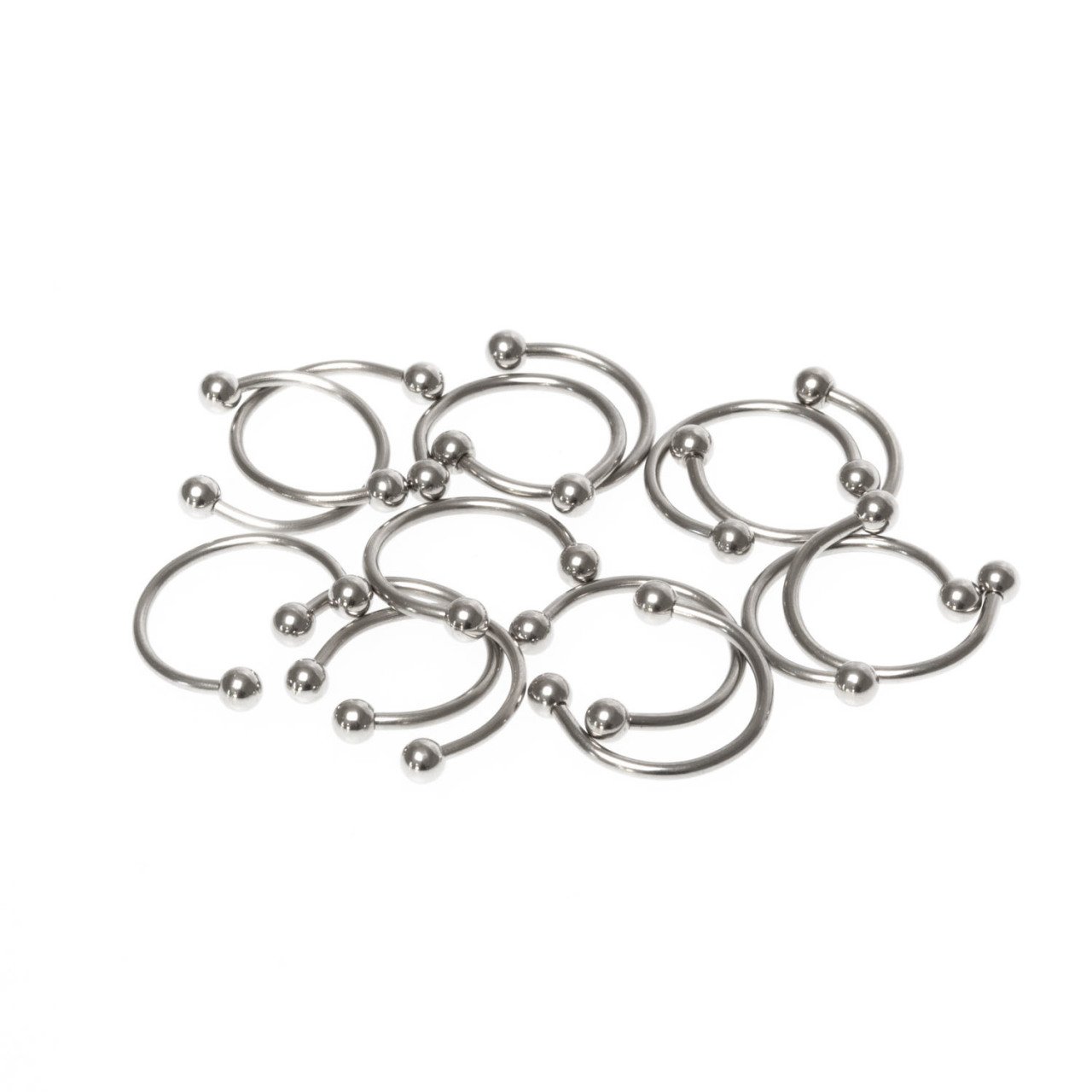 Toptan 316L Çelik Piercing Septum Smiley İlk Delim 3mm Top Boy: 1.2x12x3mm