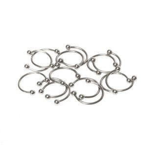 Toptan 316L Çelik Piercing Septum Smiley İlk Delim 3mm Top Boy: 1.2x12x3mm