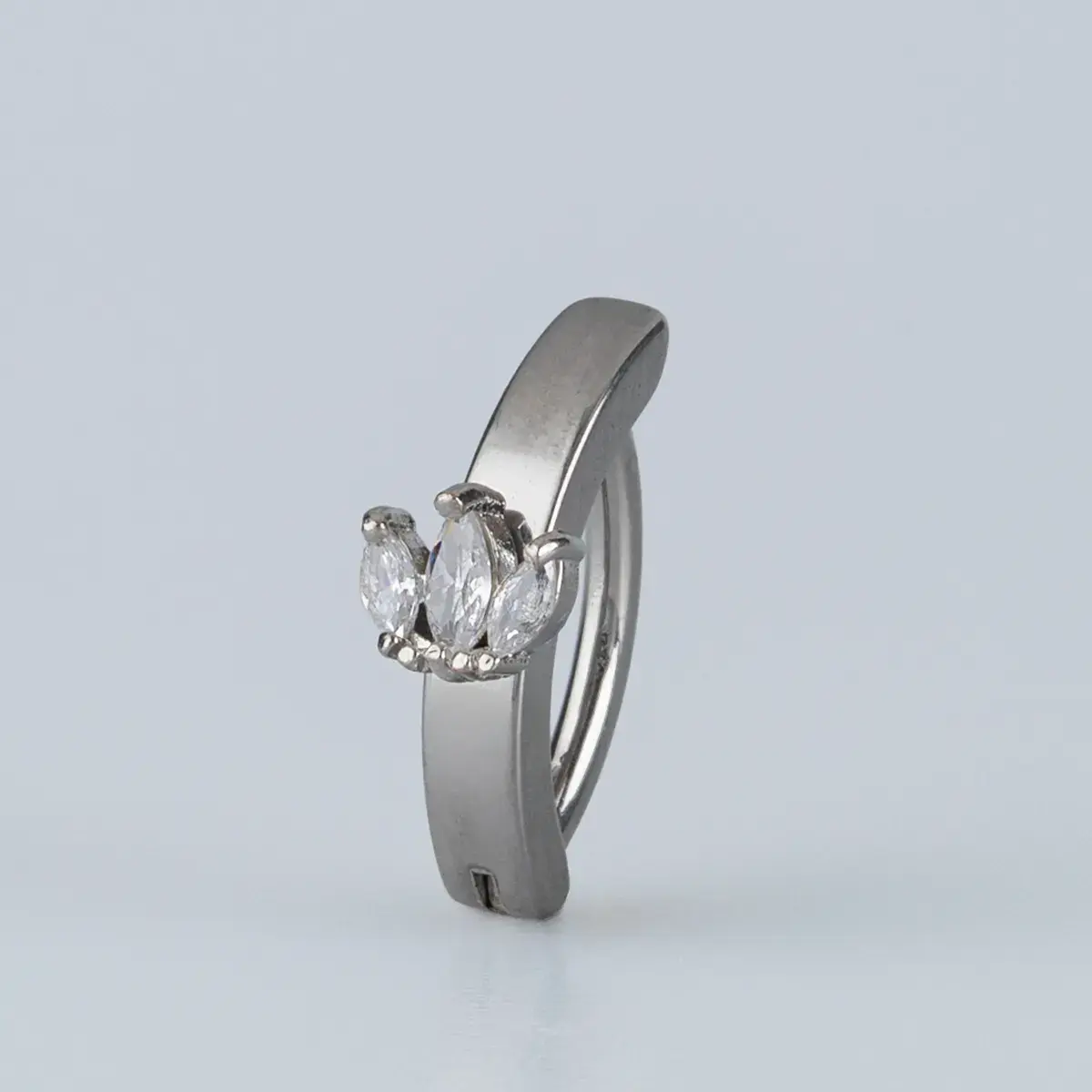 Toptan Piercing 316L Cerrahi Çelik Taşlı Lotus Ters Göbek Vos Etnik Takı
