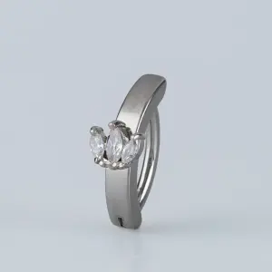 Toptan Piercing 316L Cerrahi Çelik Taşlı Lotus Ters Göbek Vos Etnik Takı