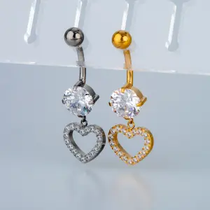 Piercing G23 Titanyum Göbek Fashion Kalp