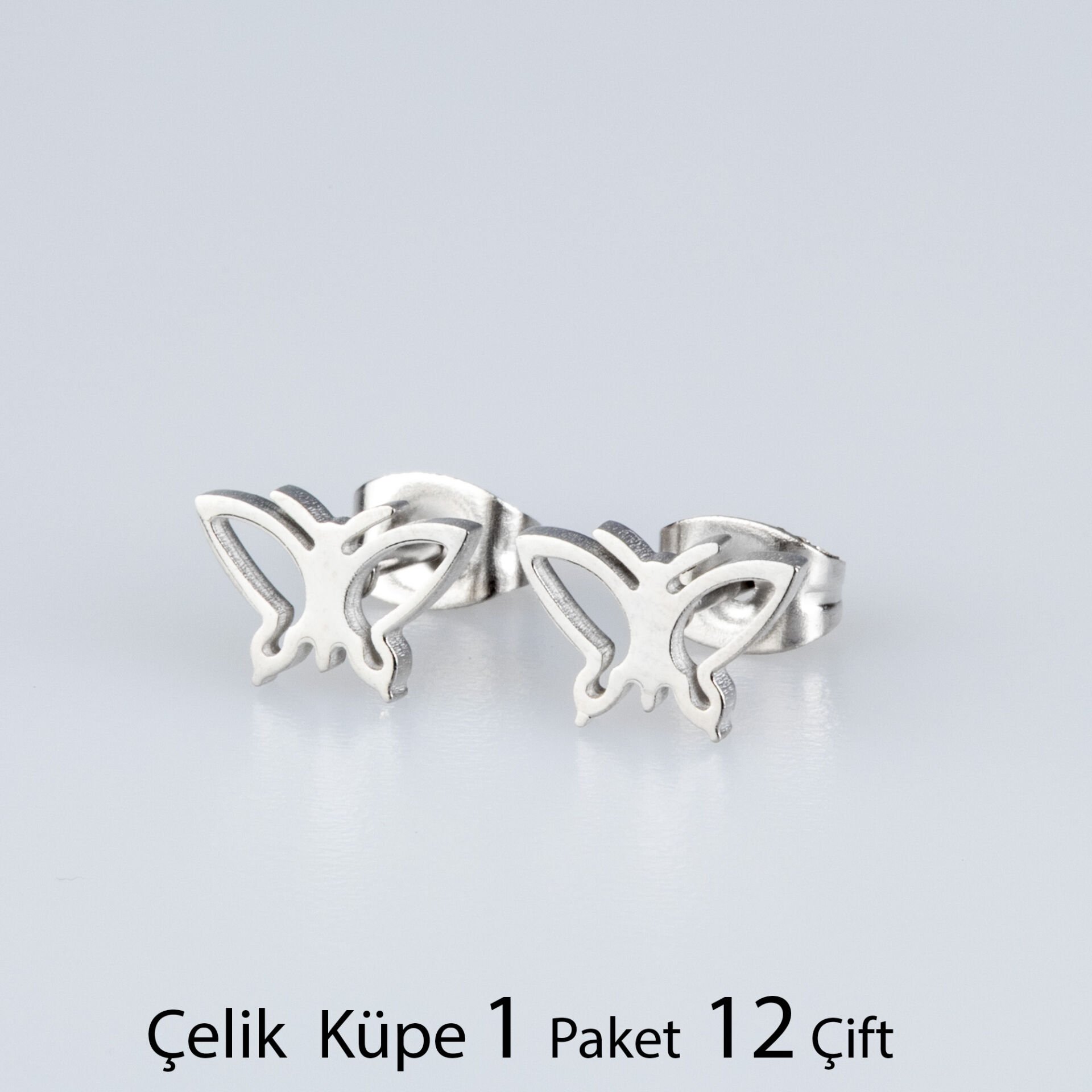 Çelik Küpe Kelebek Paket
