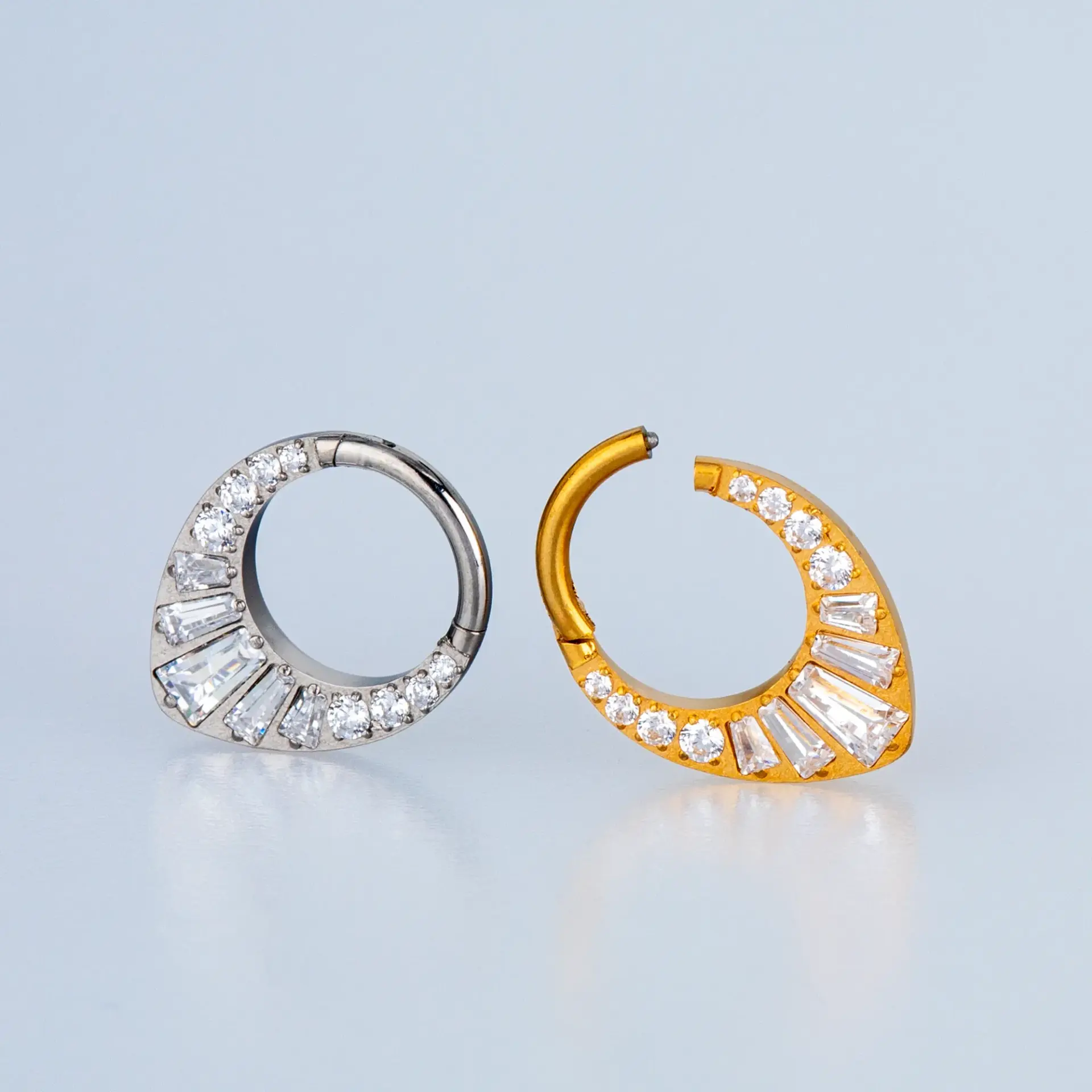 Piercing Titanyum Segment Halka Beyaz 8mm