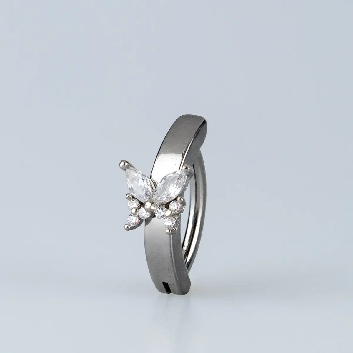 Toptan Piercing 316L Cerrahi Çelik Taşlı Kelebek Ters Göbek Vos Etnik Takı