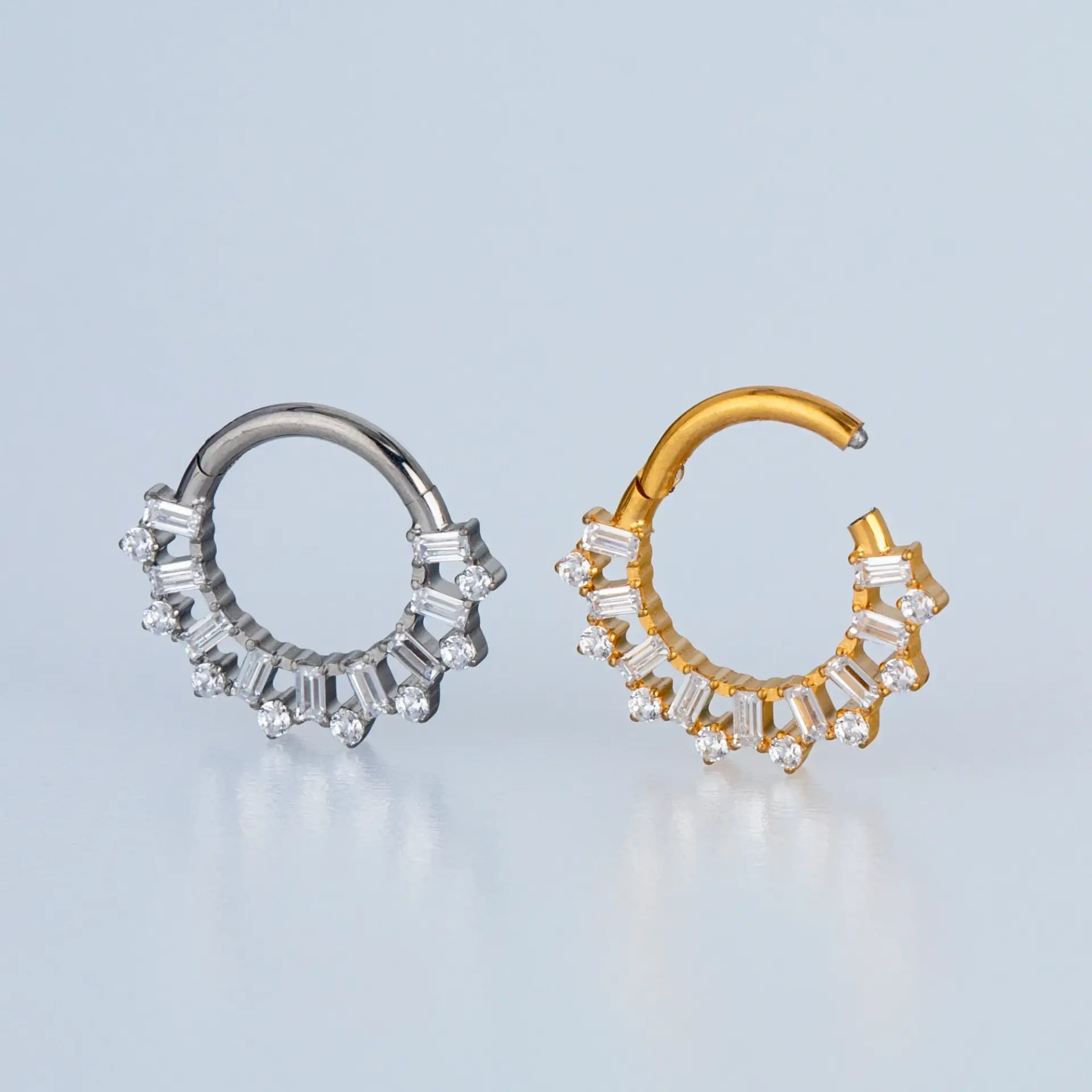 Piercing Titanyum Segment Halka Sarı 8mm