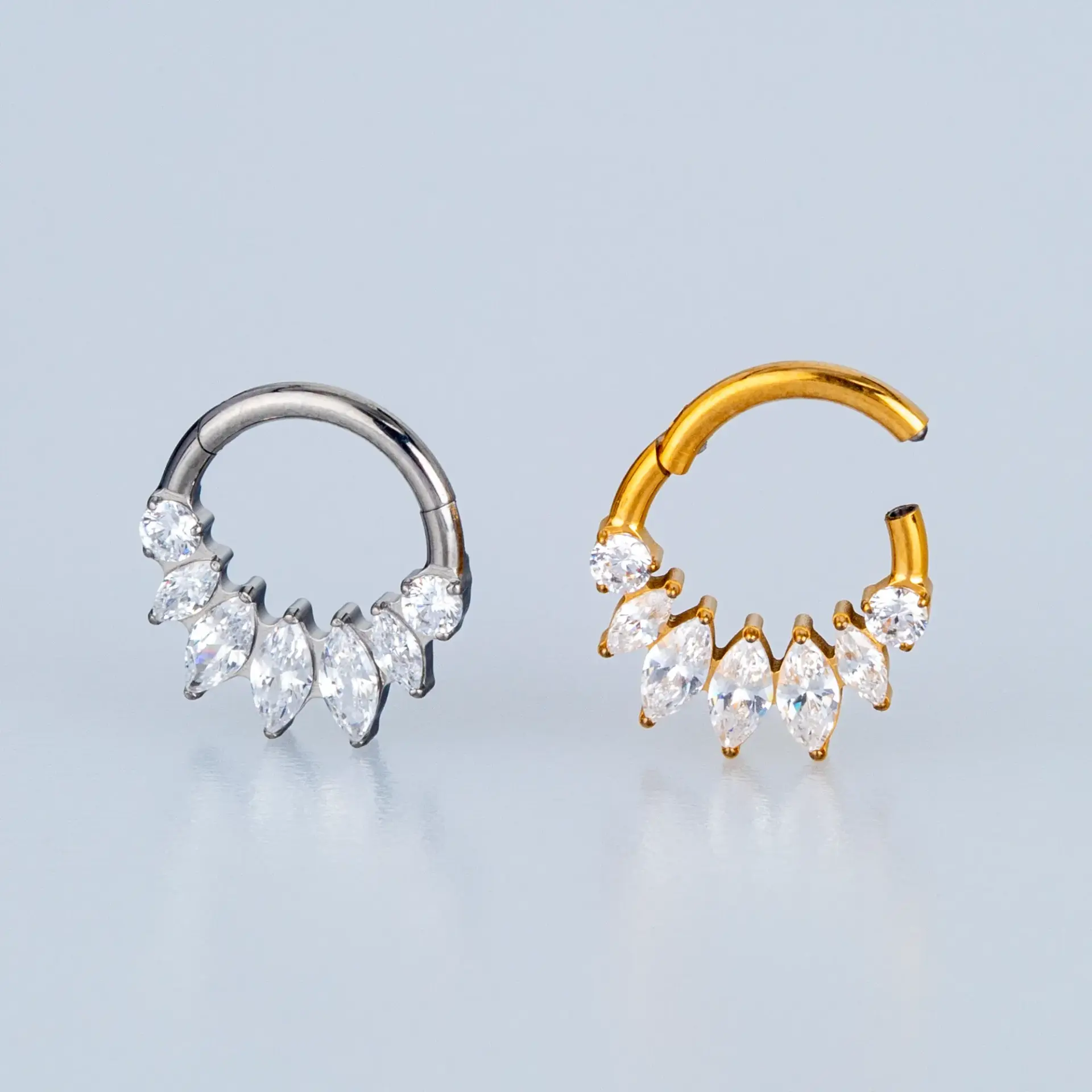 Piercing Titanyum Segment Halka Sarı 8mm