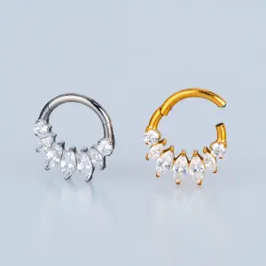 Piercing Titanyum Segment Halka Sarı 8mm