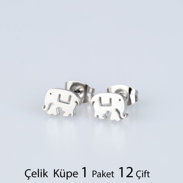 Çelik Küpe Fil Paket