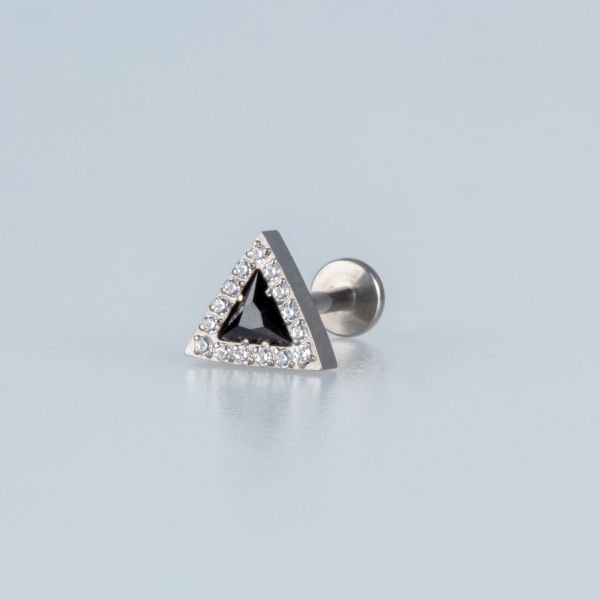 Piercing Titanyum Tragus Üçgen 4 Renk Seçeneği Renk 3
