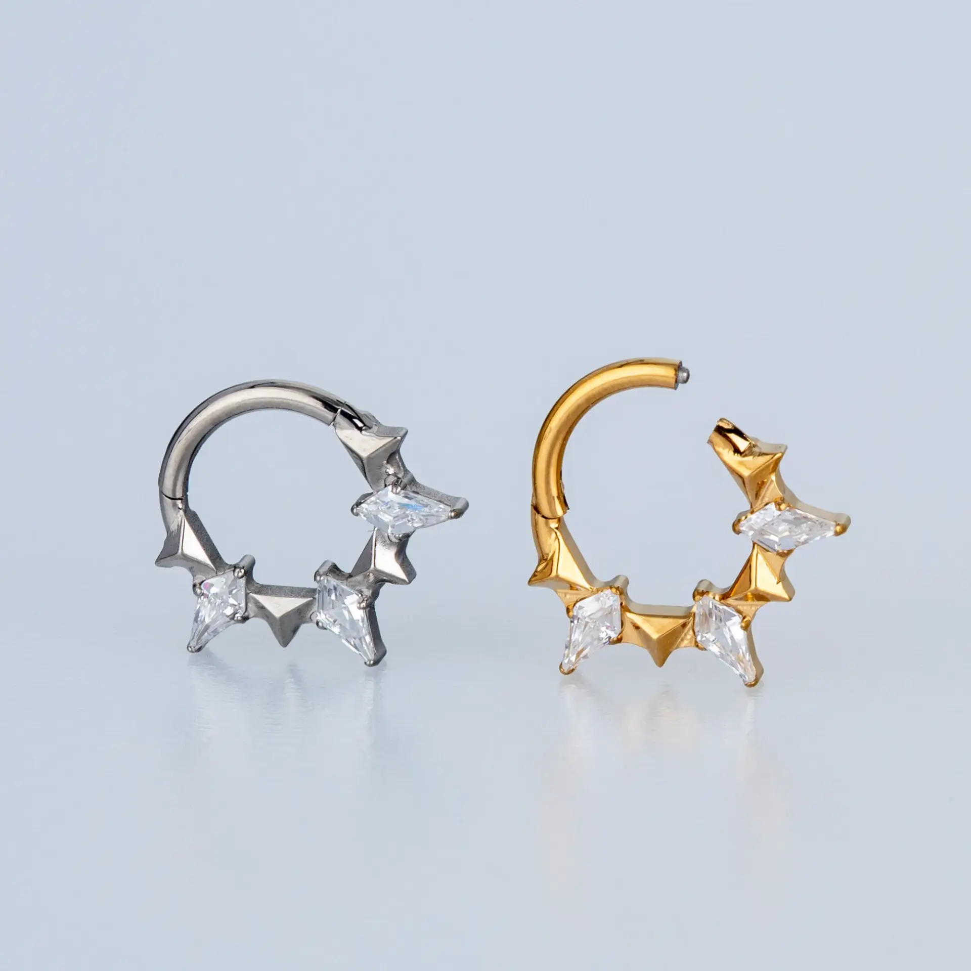 Piercing Titanyum Segment Halka Beyaz 8mm
