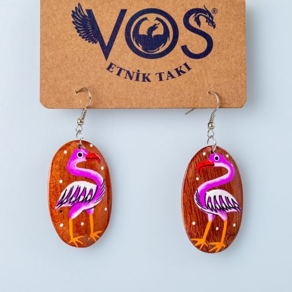 Wooden Earring Bird