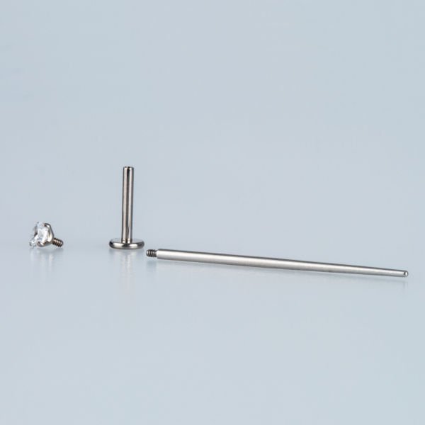 Çelik 316L Piercing Bar Ekleme Pimi Ters Dişi Barlar İçin