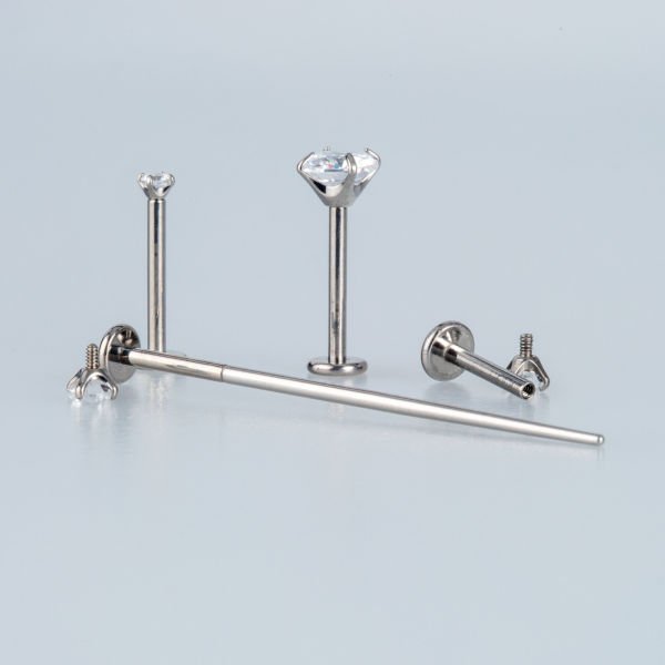 Çelik 316L Piercing Bar Ekleme Pimi Ters Dişi Barlar İçin