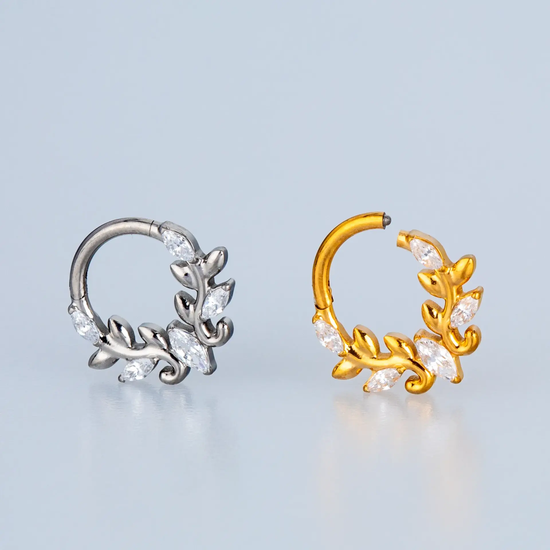 Piercing Titanyum Segment Halka Sarı 8mm