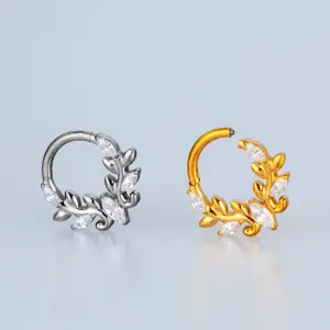 Piercing Titanyum Segment Halka Sarı 8mm