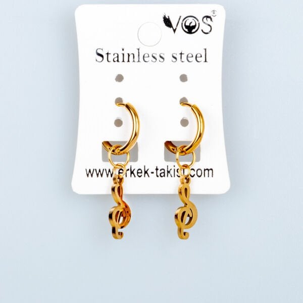 Steel Earring Left Key - Pair