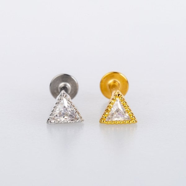 Piercing Tragus Üçgen Taş
