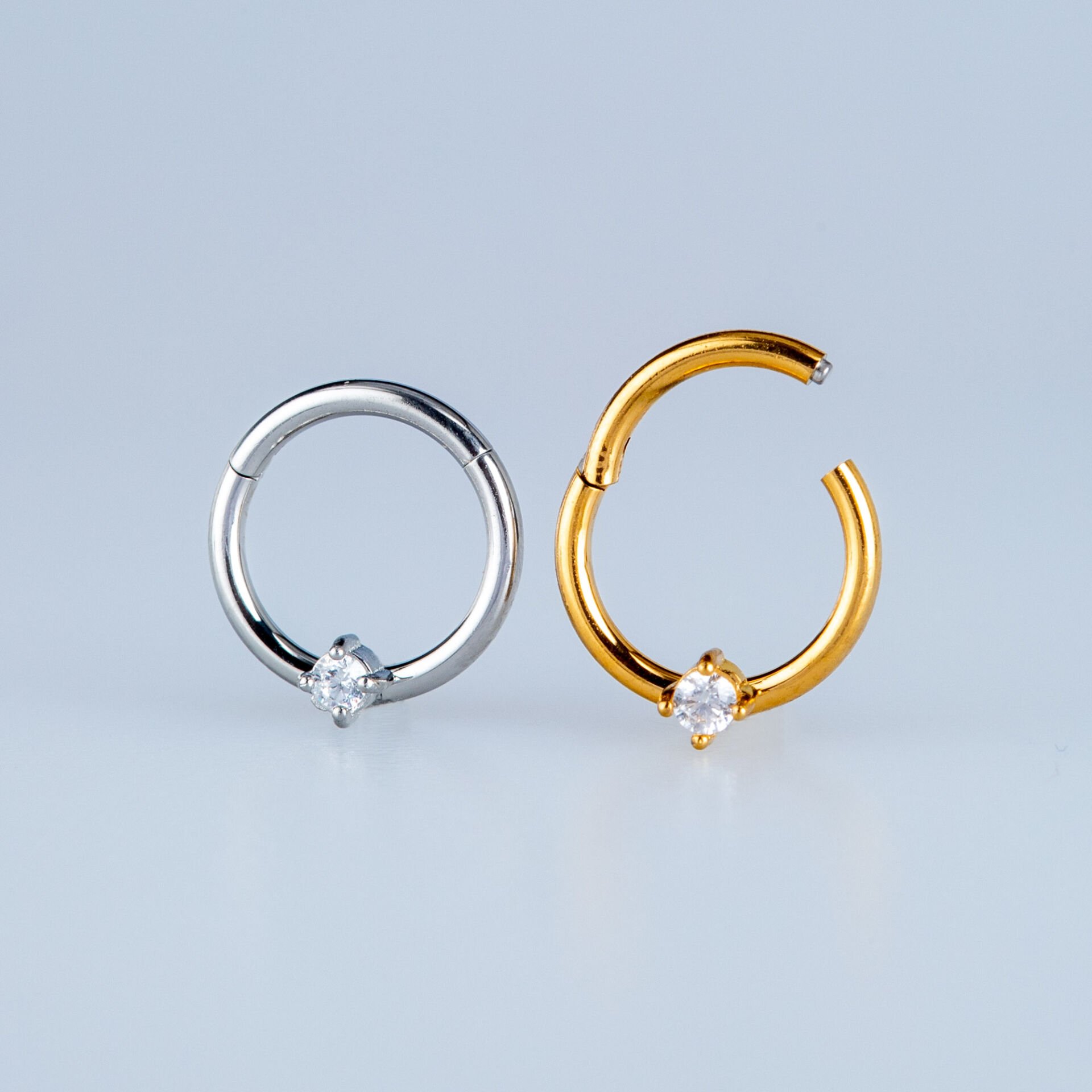 Piercing Çelik Halka Segment Taşlı