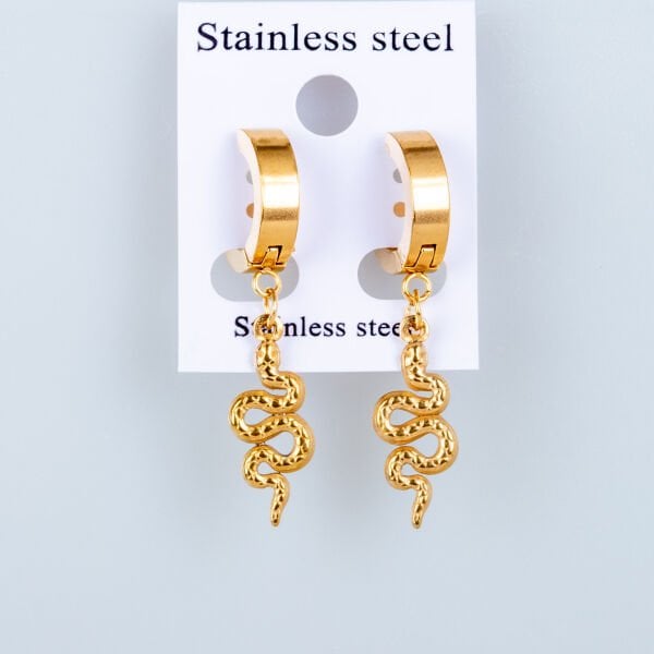 Steel Earring Snake - Double