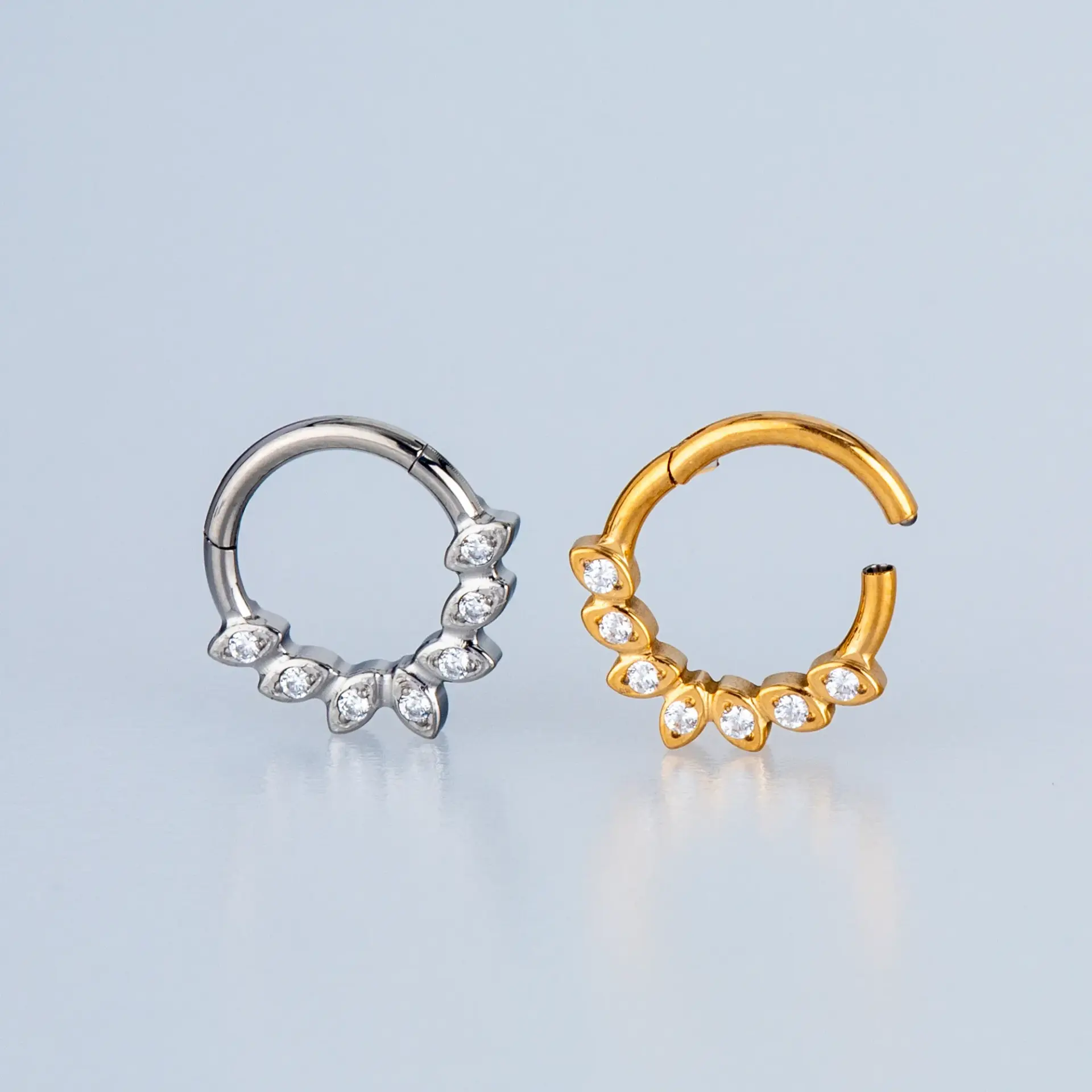 Piercing Titanyum Segment Halka Sarı 8mm