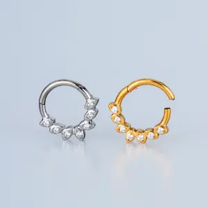 Piercing Titanyum Segment Halka Sarı 8mm