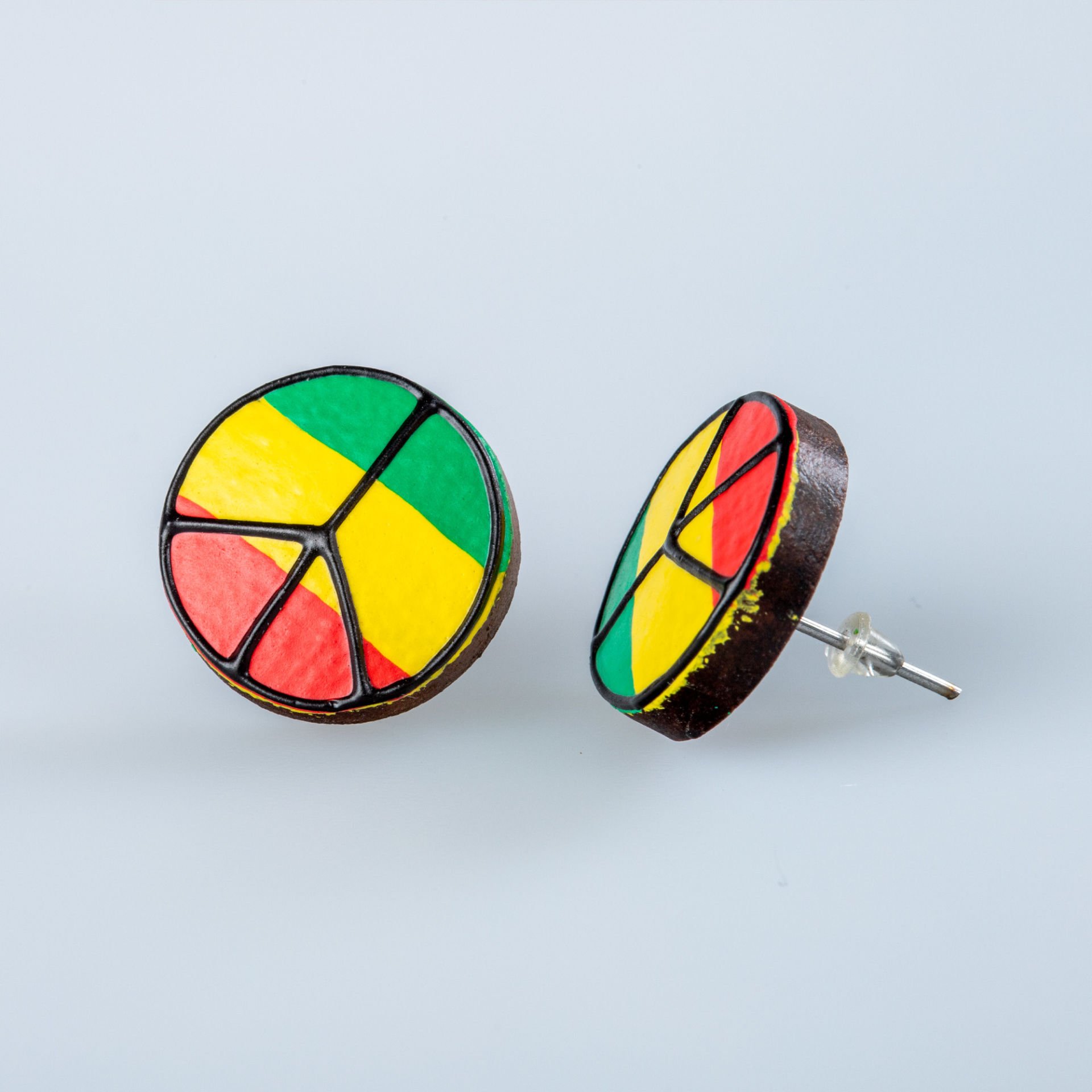 Wooden Earring Peace